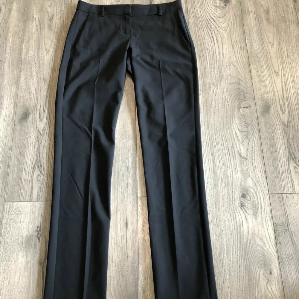 Theory Straight Leg Stretch Wool Trousers Sz 6